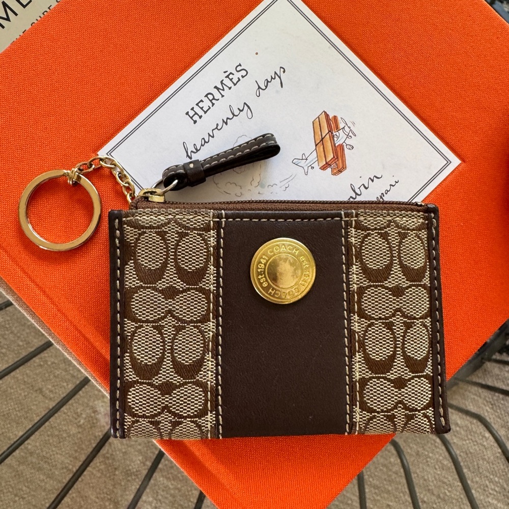 COACH Credit Card Pouch or Bag Charm with Key Ring. EXCELLENT condition.